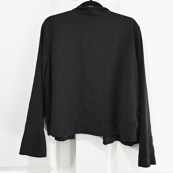 Eileen Fisher Large Open Front Classic Wool Blazer | Size Large - Picture 7 of 8